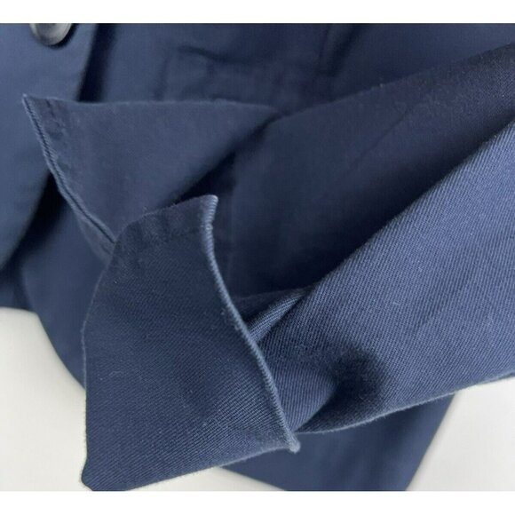 Talbots Women's Blazer Size 10 Jacket Casual Solid Blue Long Sleeve Stretch - Picture 5 of 7